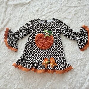 EMILY Rose Pumpkin Girls Shirt Sz 3T - Lace Fall Halloweeen Thanksgiving BG